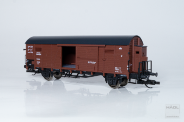 Hädl 113111-11 -  gedeckter Güterwagen "Dresden" Glr mit Bremserhaus der DRG, Epoche II
