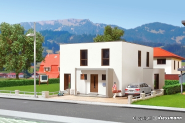 Kibri 38339 - Kubushaus Lina mit Terrasse - Polyplate Bausatz