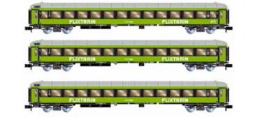 Hobbytrain LC96006 - 3er Set  Personenwagenset Bimz 264 von Flixtrain, Ep.VI, Design 2020