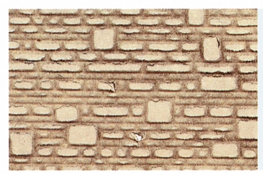 Heki 70132 - behauene Natursteinmauer  28x14 cm, 2 Stück