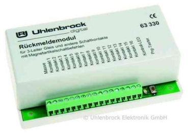 Uhlenbrock 63330 LocoNet Rückmeldemodul 3-Leiter Gleis