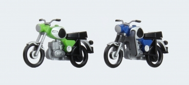 KRES 11251- 2x MZ TS 250 blau und grün, Komplettmodelle