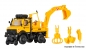 Preview: Kibri 16307 - Spur HO Zweiwege UNIMOG mit Heckbagger
