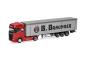 Preview: Herpa 321136  - Spur H0 Scania CS 20 Hochdach Schubboden-Sattelzug "Braunger"