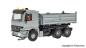 Preview: Viessmann 8037 Spur HO MB ACTROS 3-achs Muldenkipper mit Rundumleuchten, silber, Funktionsmodell