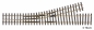 Preview: Tillig 85182 - Spur HO/HOe Weiche  Abzweig links