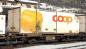 Preview: Bemo 9469119 - Spur Om RhB Lb-v 7879 Tragwagen mit Coop-Container "Paprika"