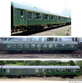 Tillig 01122 - Spur TT Personenwagenset, Retro-Zug der KŽC Doprava s.r.o.