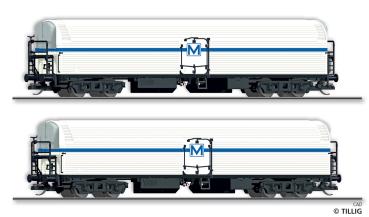 Tillig 01143 - Spur TT Güterwagenset der DR - Maschinenkühlwagen