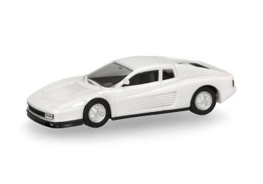 Herpa 025027-002 - Spur HO Ferrari Testarossa (Motorabdeckung zum Öffnen), bianco
