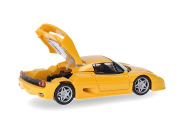 Herpa 025485-003 - Spur HO  Ferrari F50 (Motorabdeckung zum Öffnen), giallo modena (gelb)