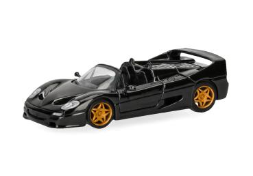Herpa 025492-003 - Spur HO Ferrari F50 Spider (Motorabdeckung zum Öffnen), schwarz