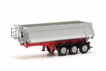 Herpa 077026-002 - Schmitz Cargobull Kippsattelauflieger mit Stahlmulde, silbermetallic