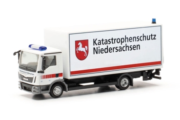 Herpa 097673 - MAN TGL Koffer-LKW mit Ladebordwand "Katastrophenschutz Niedersachsen"