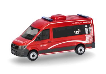 Herpa 099325 - Spur HO MAN TGE Bus Hochdach MTW "Feuerwehr Hamburg"