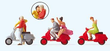 Preiser 10607 - Spur HO Vespa-Fahrer