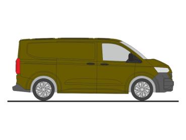 Rietze 11723 - Spur HO Volkswagen e-Transporter T7 Kasten KR FD warm green metallic