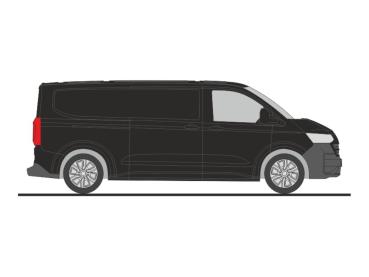 Rietze 11730 - Spur HO Volkswagen e-Transporter T7 Kasten LR FD mid night black metallic