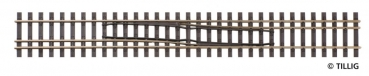 Tillig 85187 - Spur HO/HOm Gleiswechsel 228mm,  links-rechts