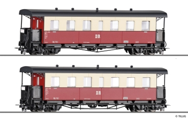 Tillig 13995 -  Spur HOm 2er Set Personenwagen, KB4i, DR, Ep.IV