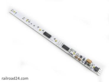 Railroad24 4208 - Waggonbeleuchtung 145 mm warmweiß mit Decoder