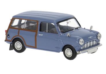 Brekina 15363 - Austin Mini Countryman 'Woody', blau, 1960