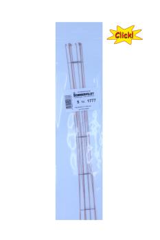 Sommerfeldt 1777 - Spur HO/HOm Fahrdraht verkupfert 0,7 x 340 mm Click (5 Stück)