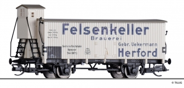 Tillig 17924 - Kühlwagen „Felsenkeller Brauerei Herford“, eingestellt bei der DRG