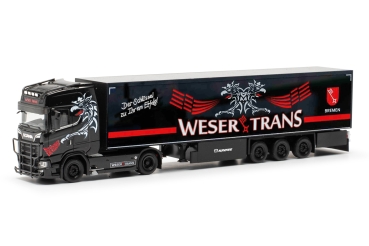 Herpa 317665 - Spur HO Scania CS20 HD Kühl-KSZ Weser Trans