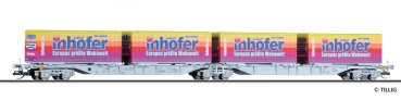 Tillig 18032 - Doppeltragwagen Sggmrs 104, AAE, 'Inhofer'