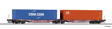 Tillig 18080 - Spur TT Containertragwagen Sggmrss 578.0 der CD-Cargo