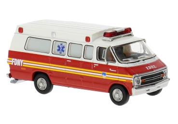 Brekina 18301 - Spur HO Dodge Ambulance der FDNY