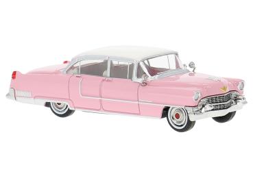 Brekina 18350 - Spur HO Cadillac Fleetwood 1955 pink/weiß