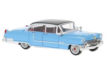 Brekina 18351 - Spur HO Cadillac Fleetwood 1955 hellblau/schwarz
