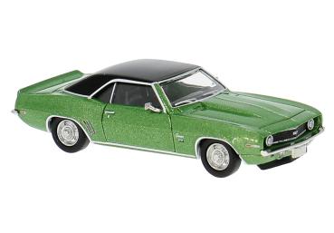 Brekina 18379 - Spur HOChevrolet Camaro ´69 in met, grün/schwarz