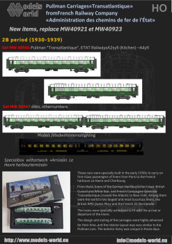 LS Models MW40946 - Spur HO 2ER SET PERSONENWAGEN PULLMAN ETAT, EP.IIB, NEUE NR., IB