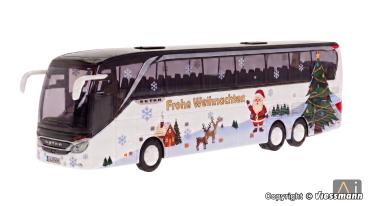 Kibri 21236 Spur HO Bus Setra S 516 HDH Facelift mit Weihnachtsbedruckung, Fertigmodell