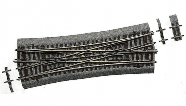 Roco 42595 - HO Roco Doppelkreuzungsweiche DKW15 für Handbetrieb, mit Bettung. Bauart „Baeseler“ mit außenliegenden Zungen.