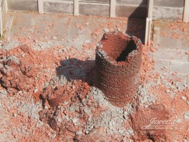 Juweela 21334 - Spur TT Industrieschornstein im Abbruch