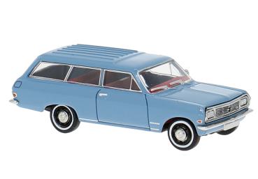 Brekina 20476 - Spur H0 Opel Rekord B Caravan, hellblau