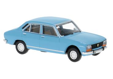 Brekina 29121 - Spur HO  Peugeot 504, hellblau, 1968