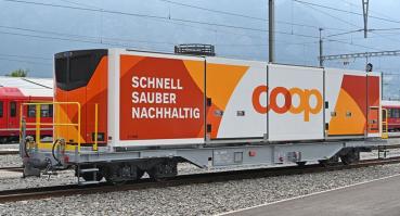 Bemo 2292115 - Spur HOm  RhB Sb 65615 Klimacontainerwagen "Coop"
