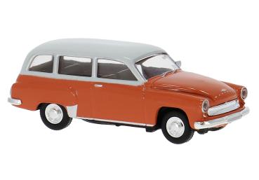 Brekina 27194 - Spur HO Wartburg Kombi  rotorange