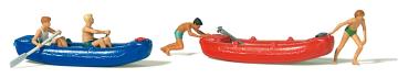Preiser 10705 Spur H0 Figuren-Set Jugendliche mit Booten 4 Figuren