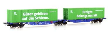 Mehano 28398 - Spur HO Containerwagen Sggmrss’90 Ermewa, Ep.VI, DB Cargo