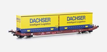 Mehano 28409 - Spur HO Containerwagen Sgkkms 698 der DB Cargo, "Dachser", Ep. VI