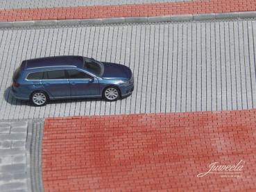 Juweela 28420 - Spur H0 FLEXYWAY Betonsteinpflaster Parkplatz, rot