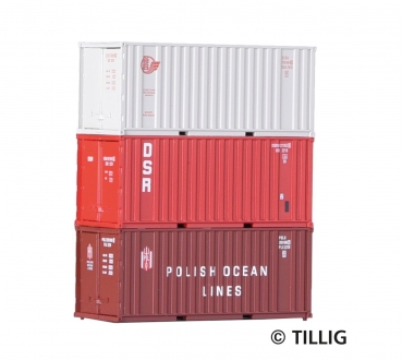 Tillig 07707 - 3er Set 20' Container