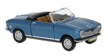 Brekina 29182 - Spur HO Peugeot 204 Cabriolet in seeblau
