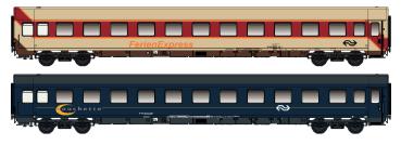 LS Models 96029N - Spur N 2er Set Liegewagen Bcvmh NS, Ep.IV-V, ex TUI-Wagen